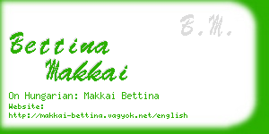 bettina makkai business card